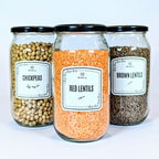 Round Glass Jar 1000ml 3Pcs