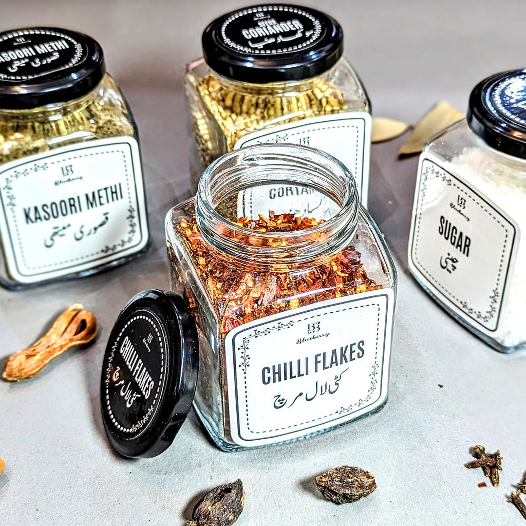 Square Glass Jar 400ml 6Pcs.